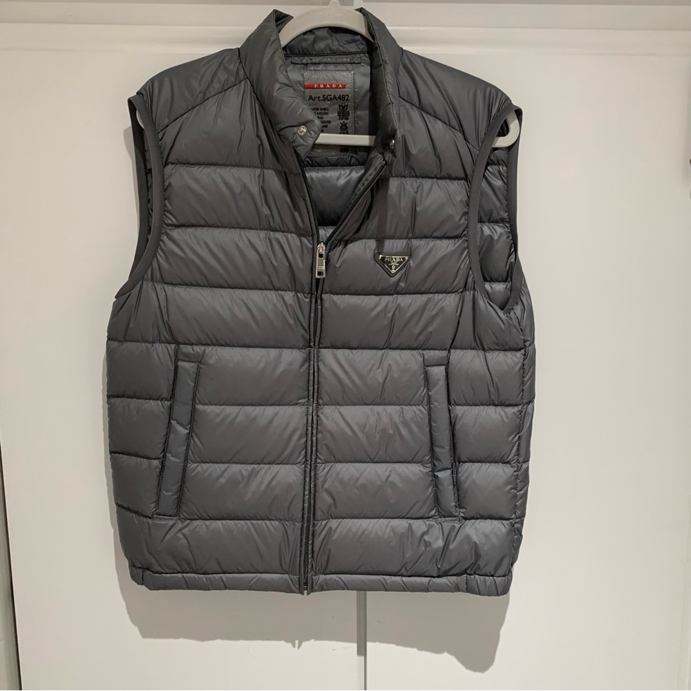 Prada Plain Logo Puffer Vest Down Jacket - image 1